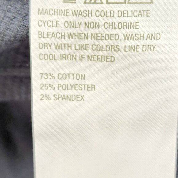 Colleen Lopez Navy Ruffle Sleeve Open-Front Black Cardigan Sweater Size M New - Picture 9 of 15